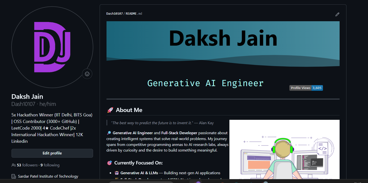 Devpost profile overview